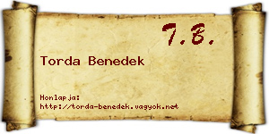 Torda Benedek névjegykártya