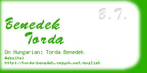 benedek torda business card